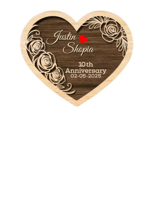 personalized anniversary heart